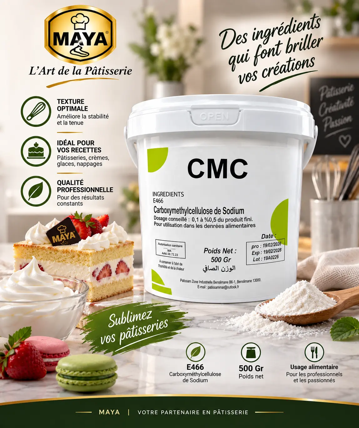 CMC / Carboxyméthylcellulose E466