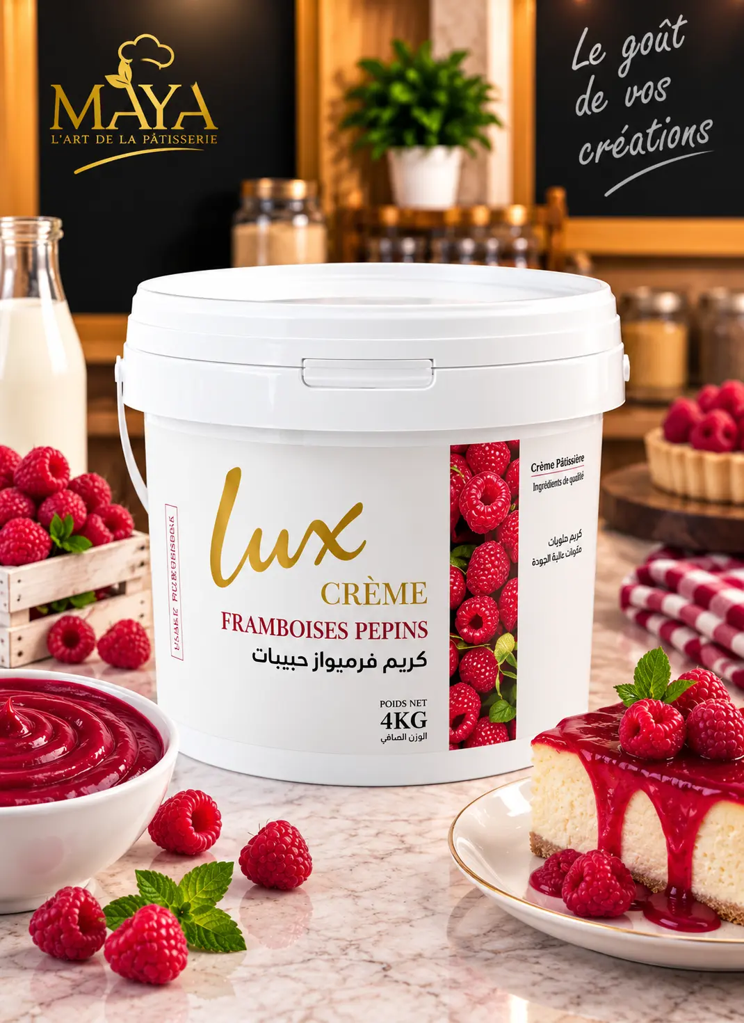 Crème Lux Framboise avec pépins
