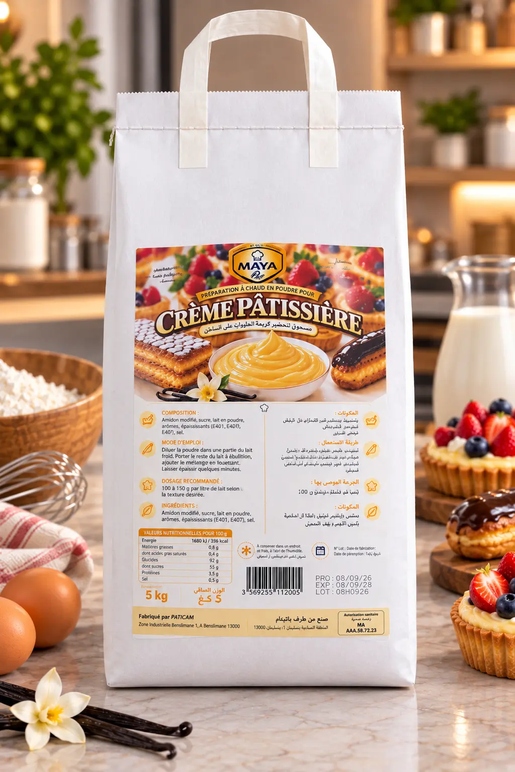 Préparation pour crème pâtissière